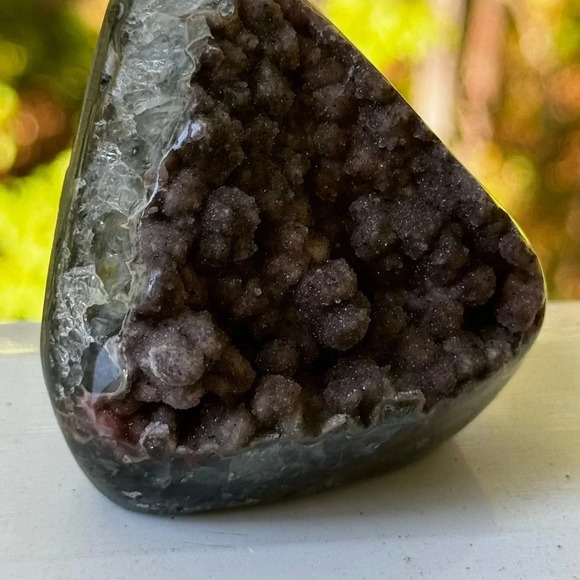 Rare AAAA-Quality Magenta Amethyst Uruguay Stunning Rare Color Crystal Cut Base - Picture 12 of 12